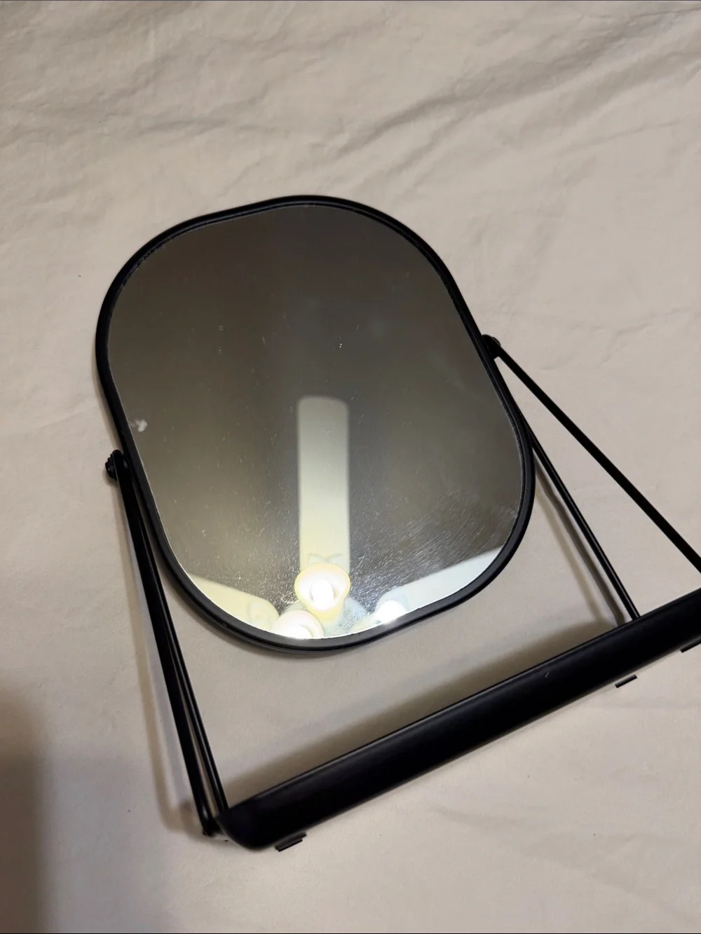 Black Vanity Mirror with Tray - Sleek Home Bath Accessory